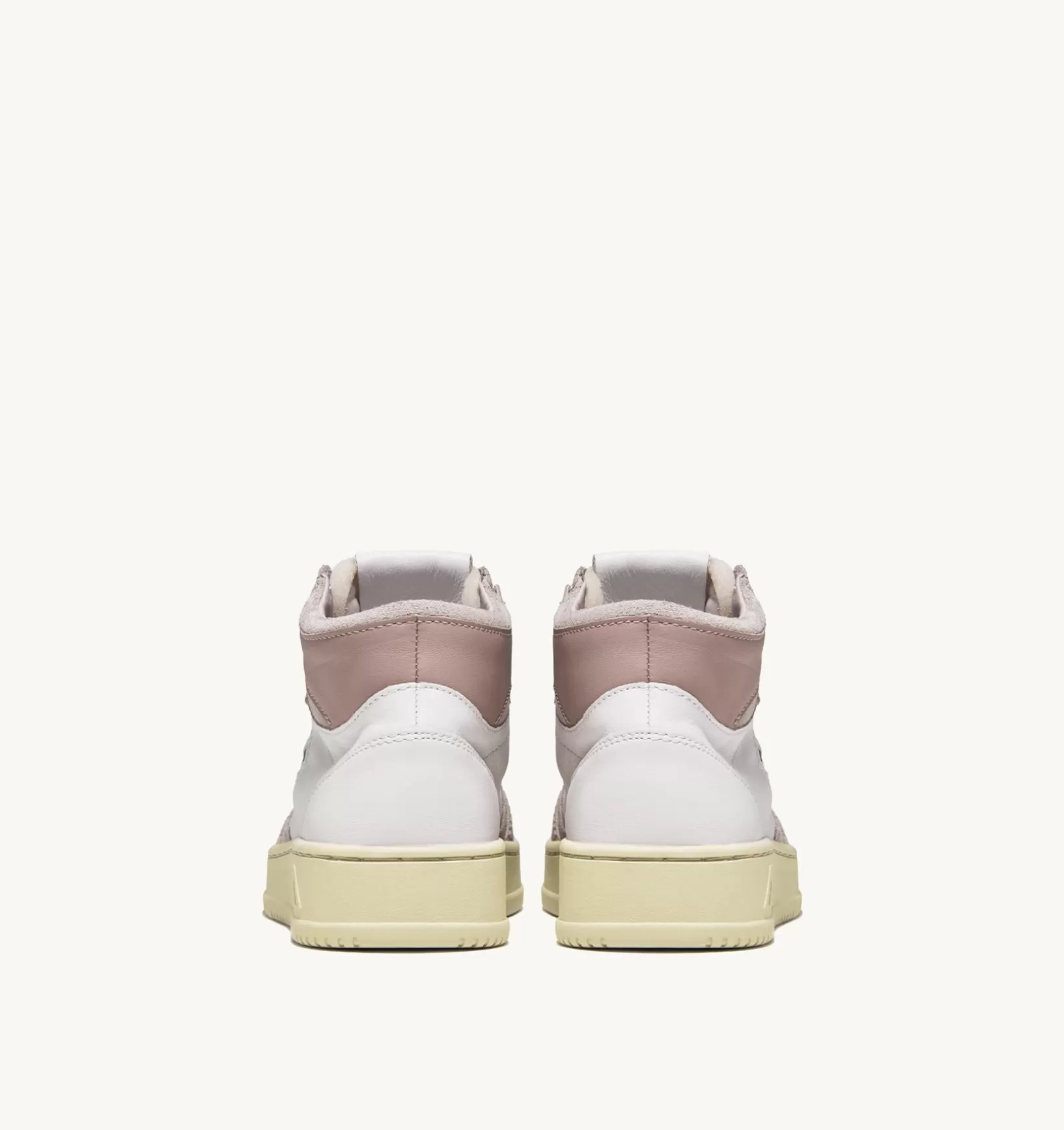 AUTRY Sneakers Medalist Mid In Pelle Di Capra E Suede Bianco Rosa^Donna Medalist
