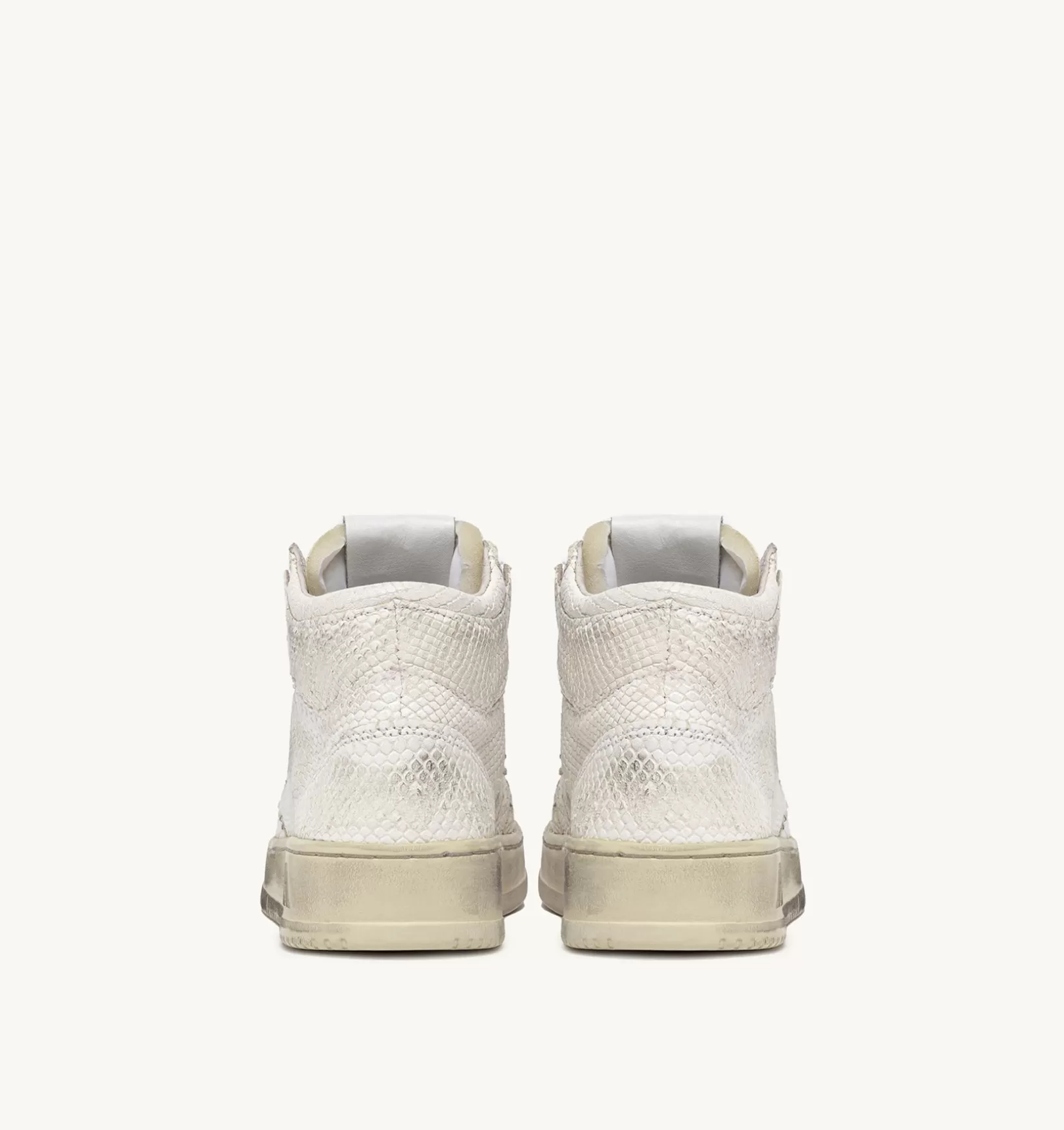 AUTRY Sneakers Medalist Mid In Pelle Effetto Snake Bianco^Donna Medalist