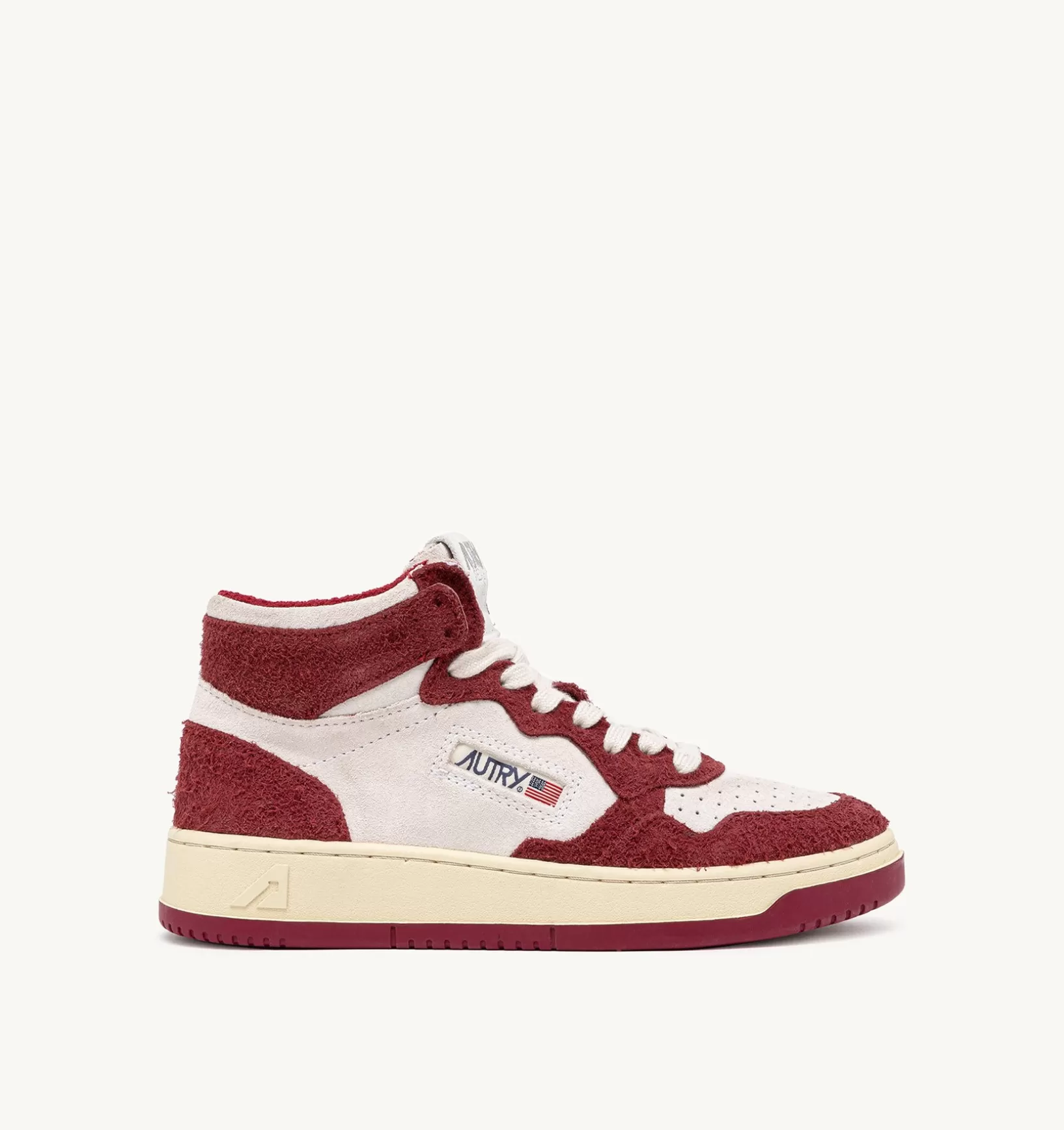 AUTRY Sneakers Medalist Mid In Suede Bianco E Suede Effetto Hair Viola^Donna Medalist
