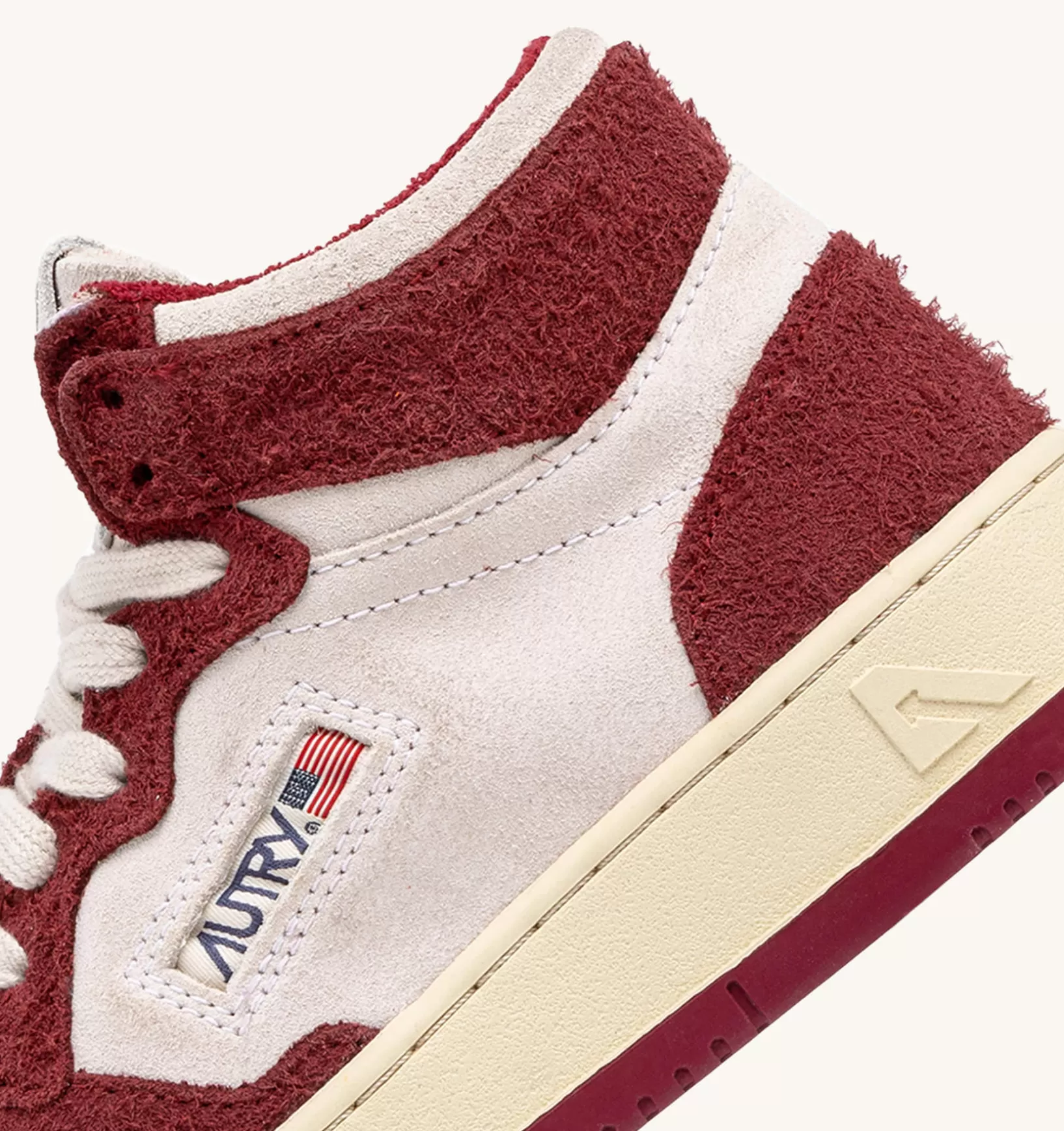 AUTRY Sneakers Medalist Mid In Suede Bianco E Suede Effetto Hair Viola^Donna Medalist