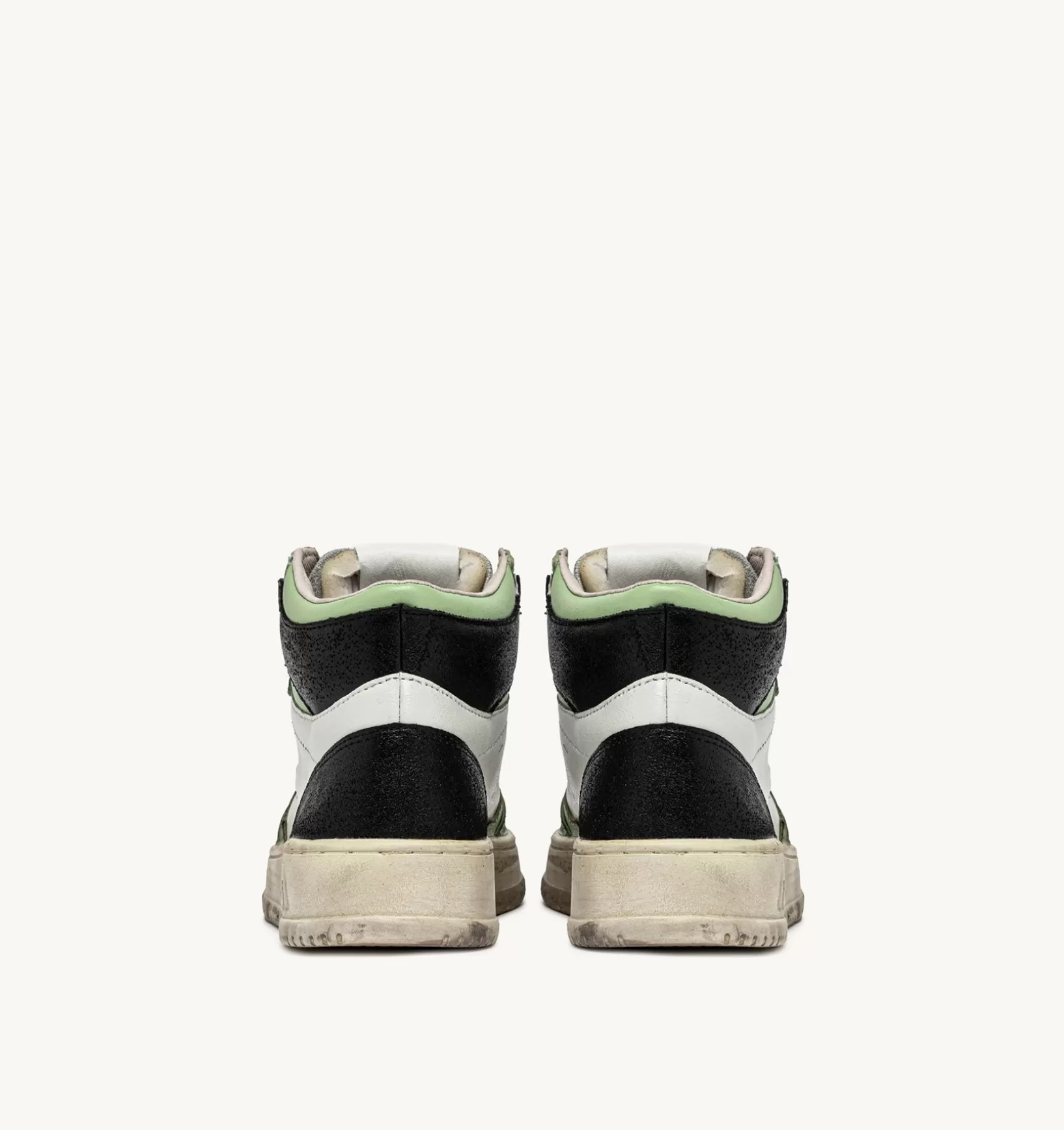 AUTRY Sneakers Medalist Mid Super Vintage In Pelle Bianco Nile Blu^Donna Super Vintage