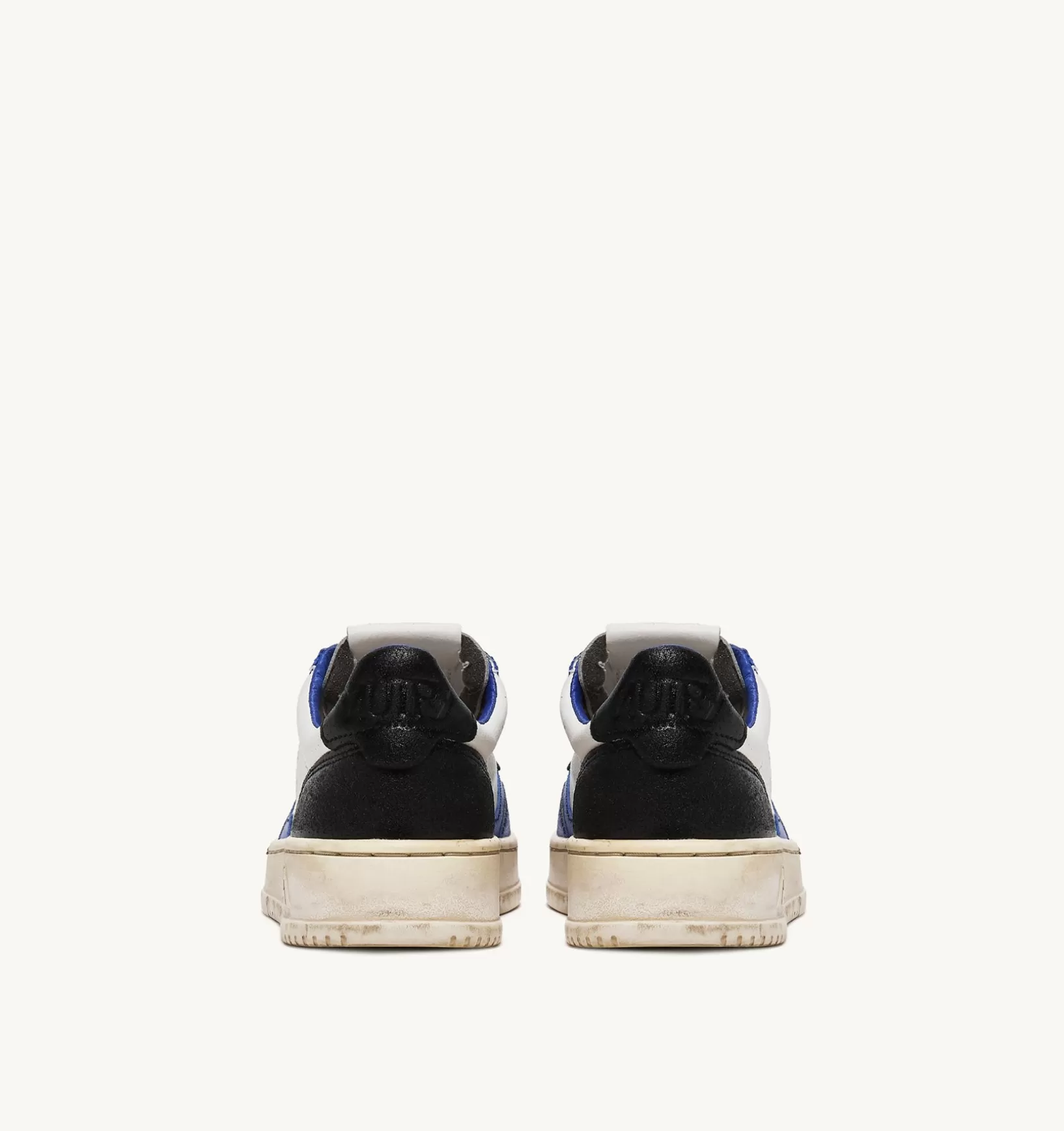 AUTRY Sneakers Medelist Low Super Vintage In Pelle Bianco Blue E Nero^Uomo Super Vintage
