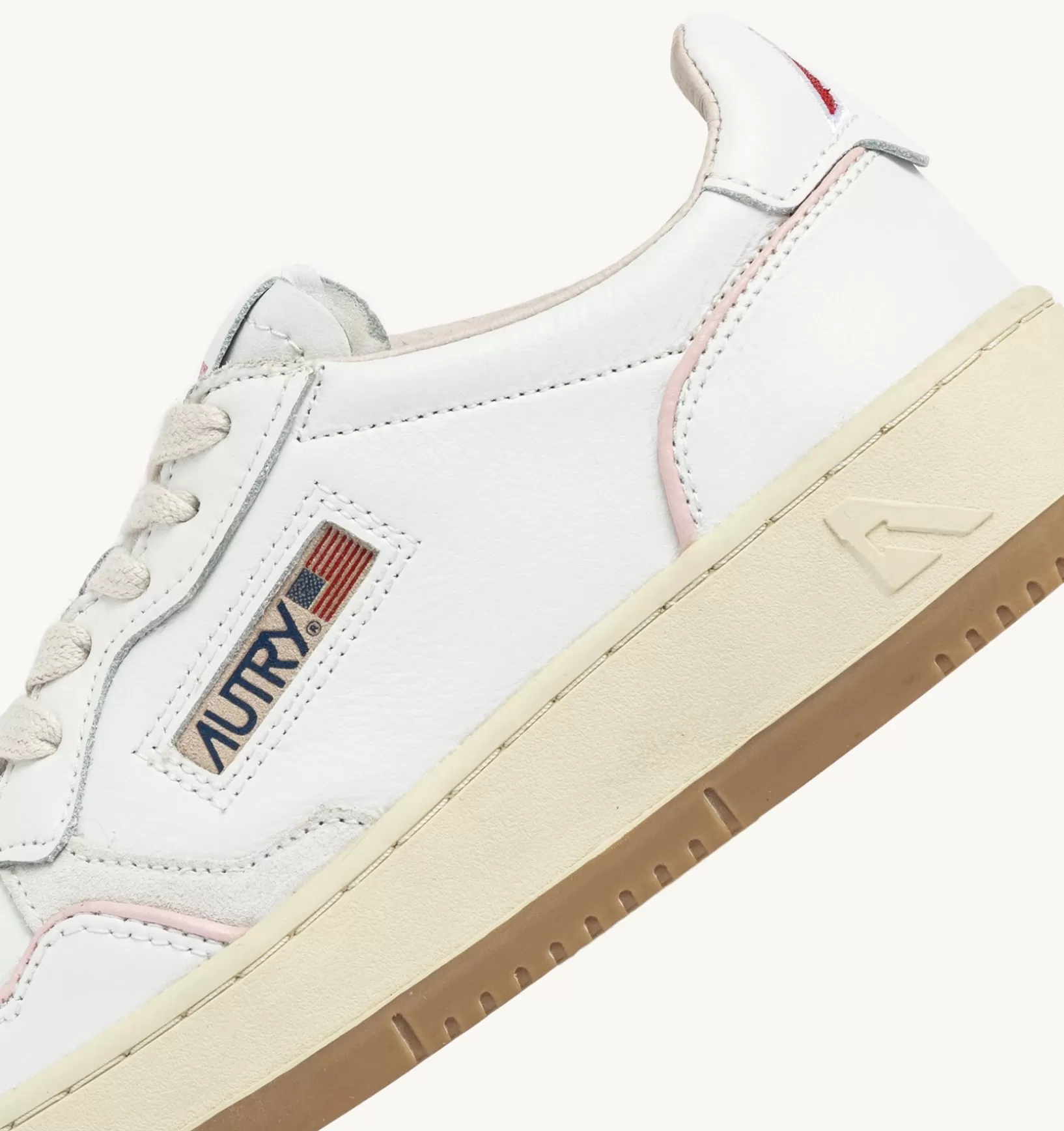 AUTRY Sneakers Open Low In Pelle E Cordoncino Rosa^Donna Open
