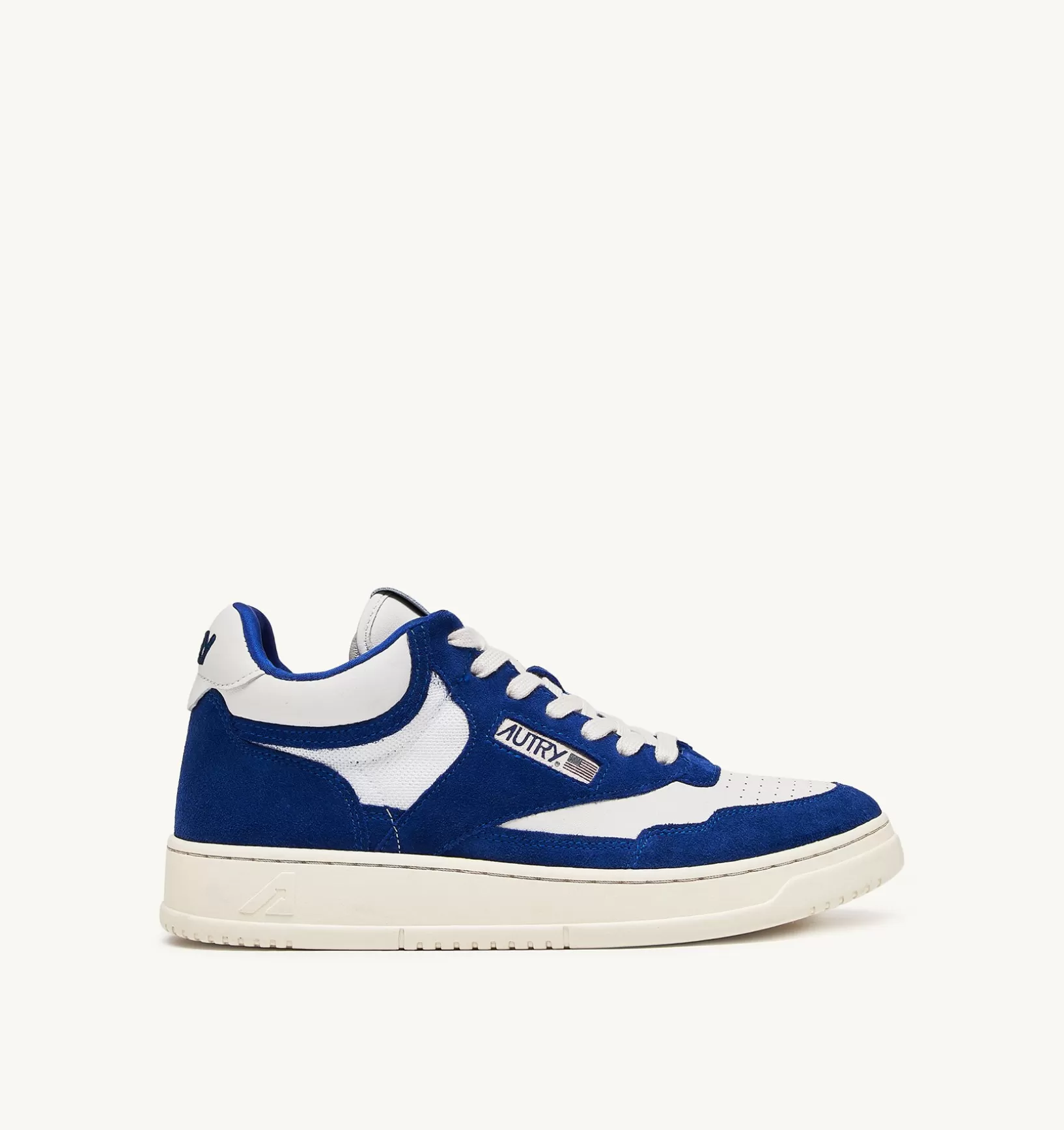 AUTRY Sneakers Open Mid In Pelle Bianco E Academy Blue^Uomo Open