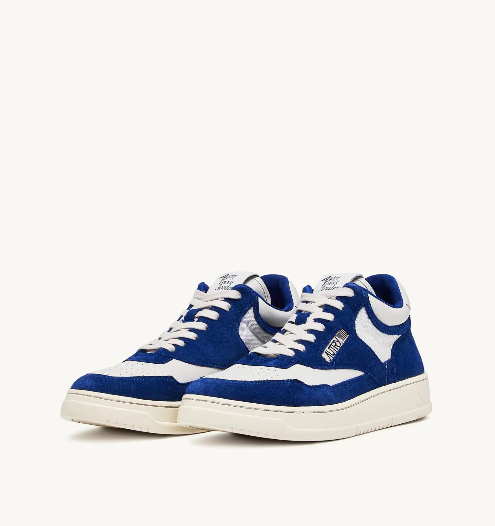 AUTRY Sneakers Open Mid In Pelle Bianco E Academy Blue^Uomo Open