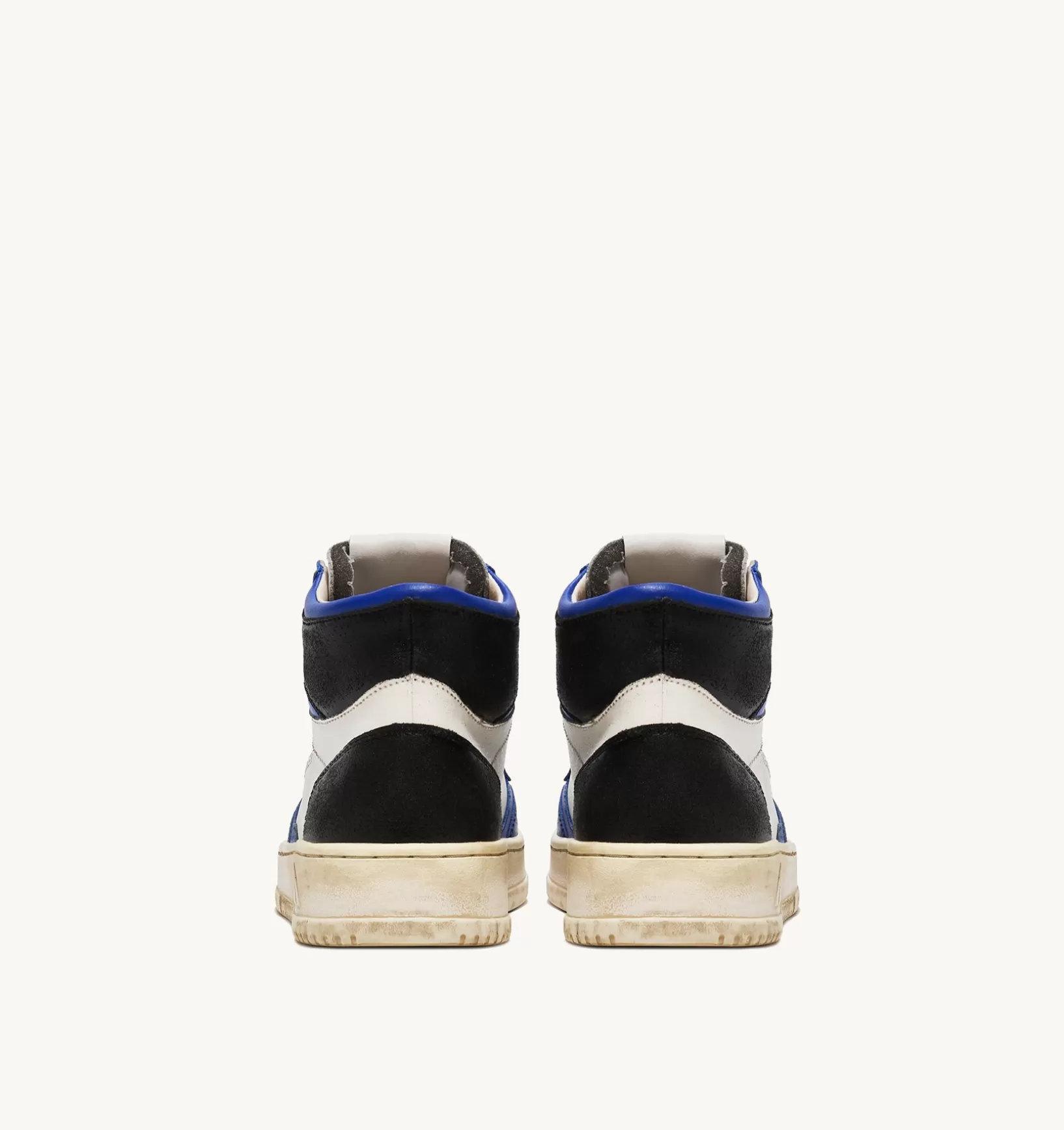 AUTRY Sneakers Super Vintage Mid In Pelle Bianco Blue Nero^Donna Super Vintage