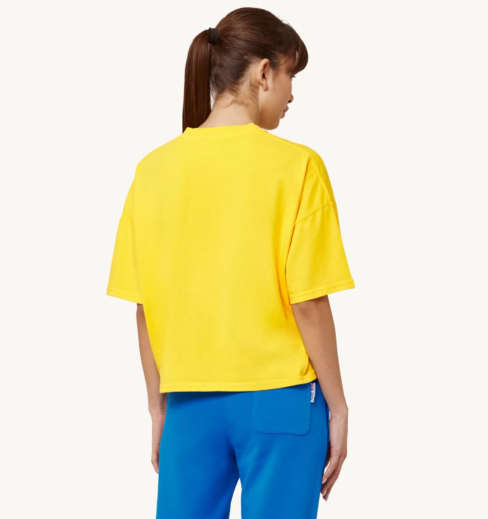 AUTRY T-Shirt Aerobic Logo Giallo^Donna Top