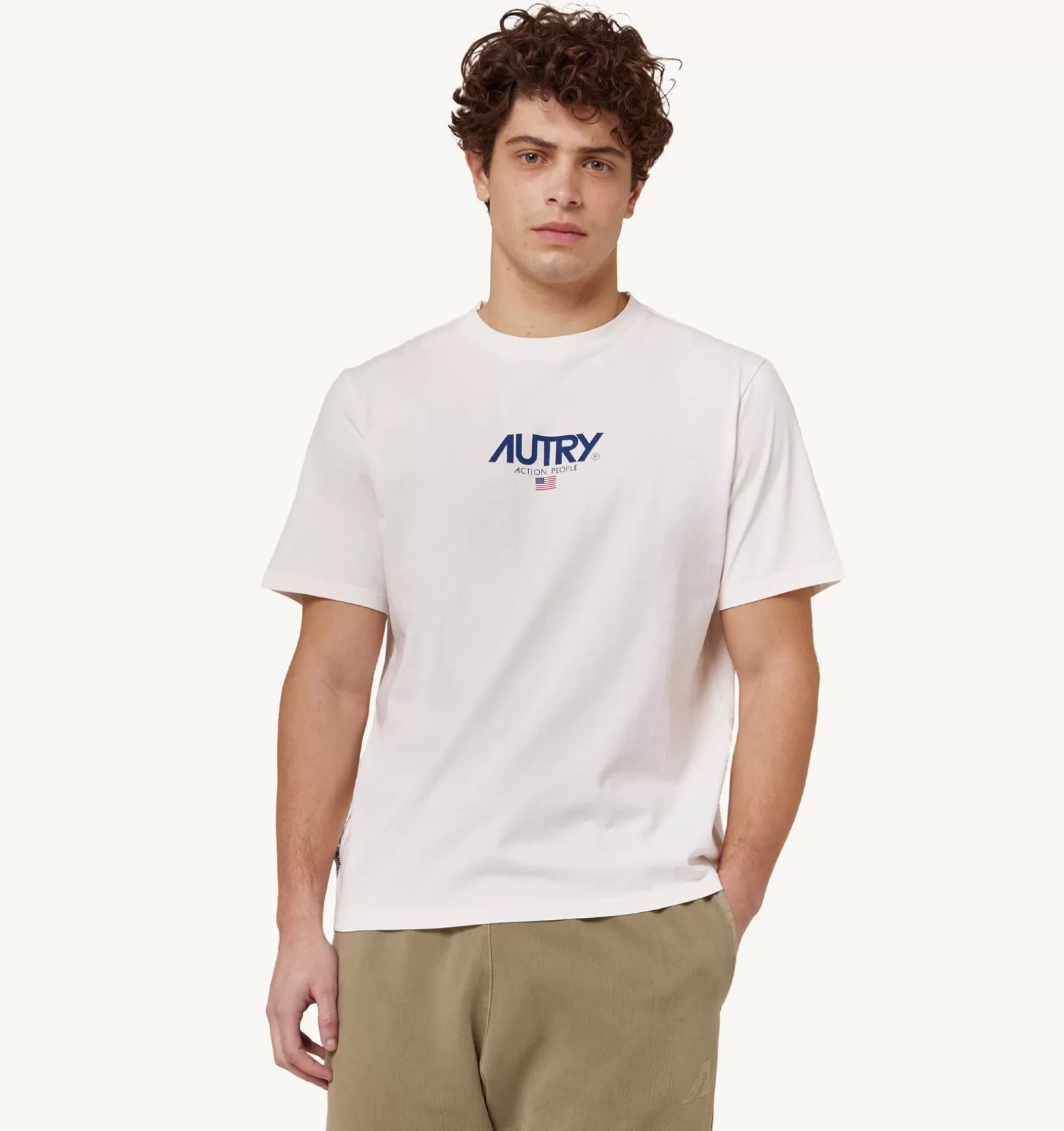 AUTRY T-Shirt Girocollo Iconic Logo Bianco^Uomo Top