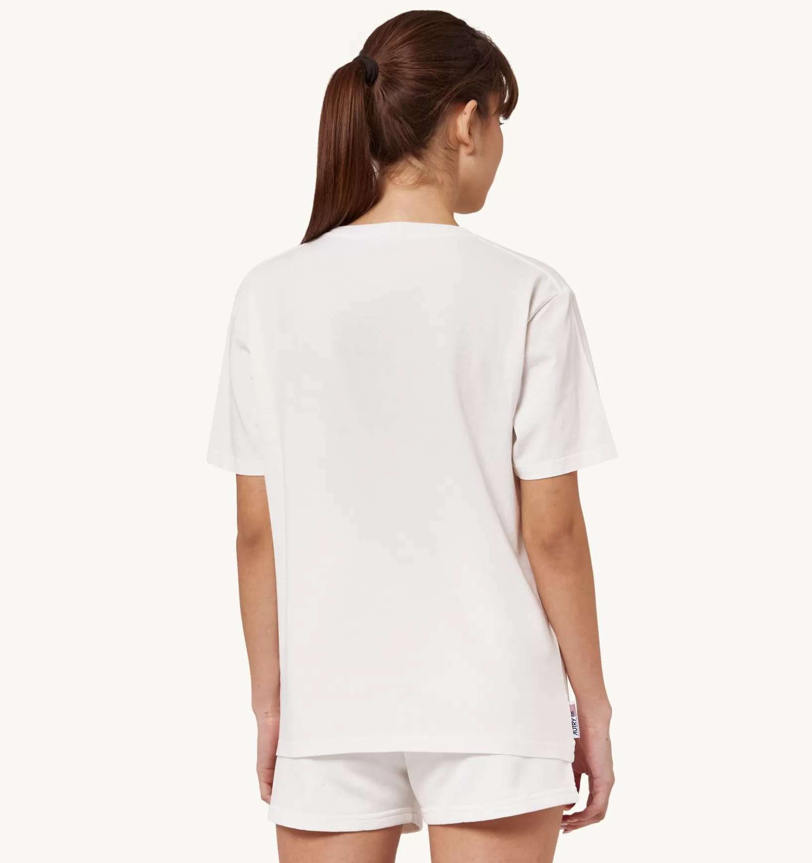 AUTRY T-Shirt Girocollo Iconic Logo Bianco^Donna Top