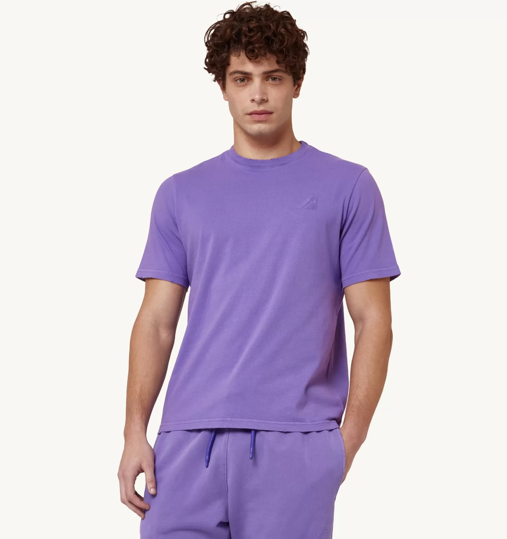 AUTRY T-Shirt Girocollo Supervintage Viola^Uomo Top