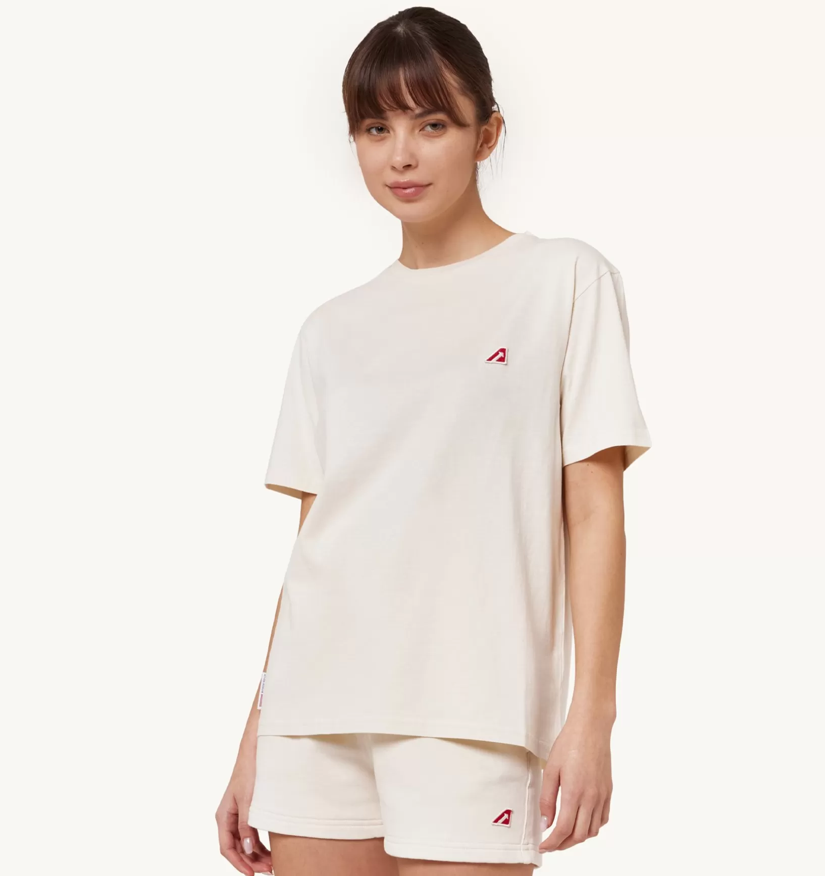 AUTRY T-Shirt Girocollo Tennis Avorio^Donna Top