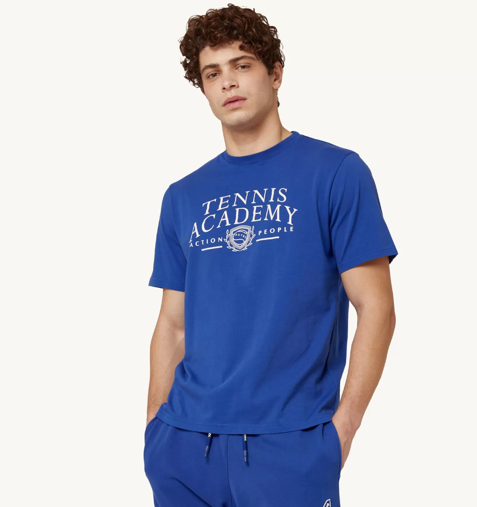 AUTRY T-Shirt Girocollo Tennis Blu^Uomo Top